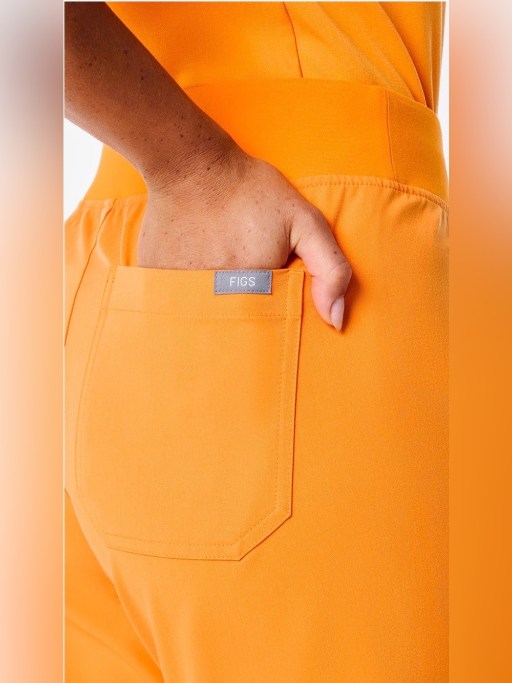 FIGS Creamsicle Orange Scrub Pants with Back Pockets